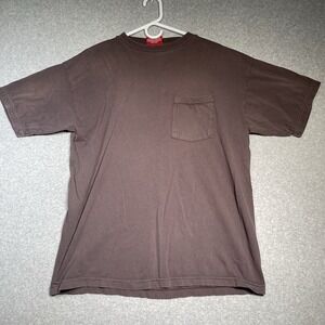 Vintage 90s Marlboro Country‎ Store Pocket T-Shirt Sun Faded Brown XL Cowboy